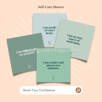 Self-Love Affirmation Cards for a Positive Shower Experience